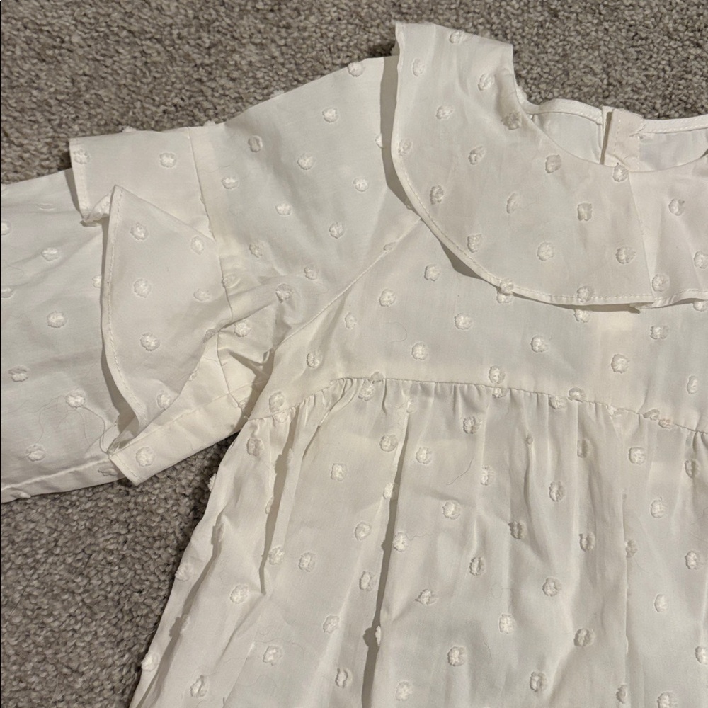 4T Zara Cream Textured Blouse - Picture 3 of 4